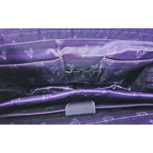 Younique Shiny Metallic Purple Makeup Tote Bag Purse - Picture 10 of 11